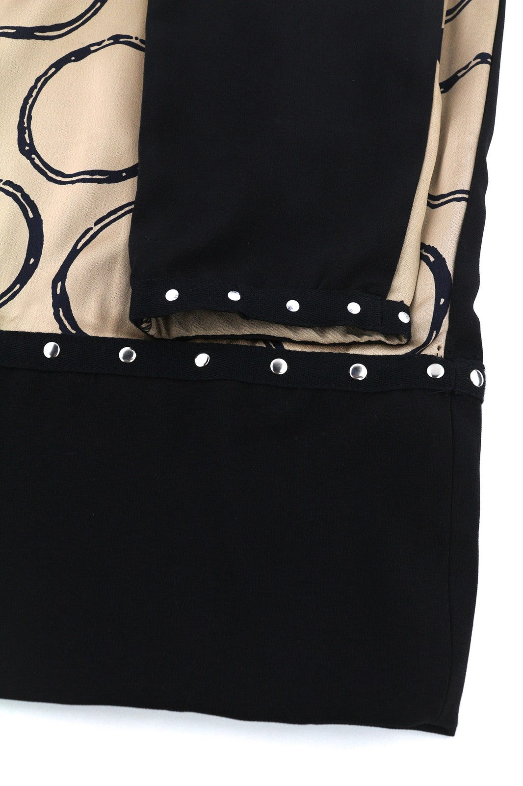 BLEU BLANC ROUGE Magie Women's Dress S Beige 3/4 Sleeve Crew Neck Print Short