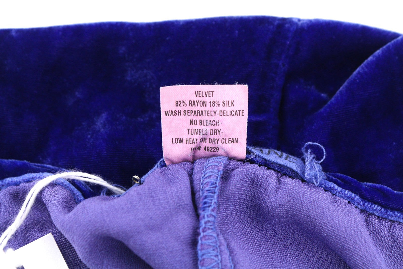 LOVE TANJANE LJ Celine Women's Dress M Blue Velvet Silk Sleeveless Midi RRP450