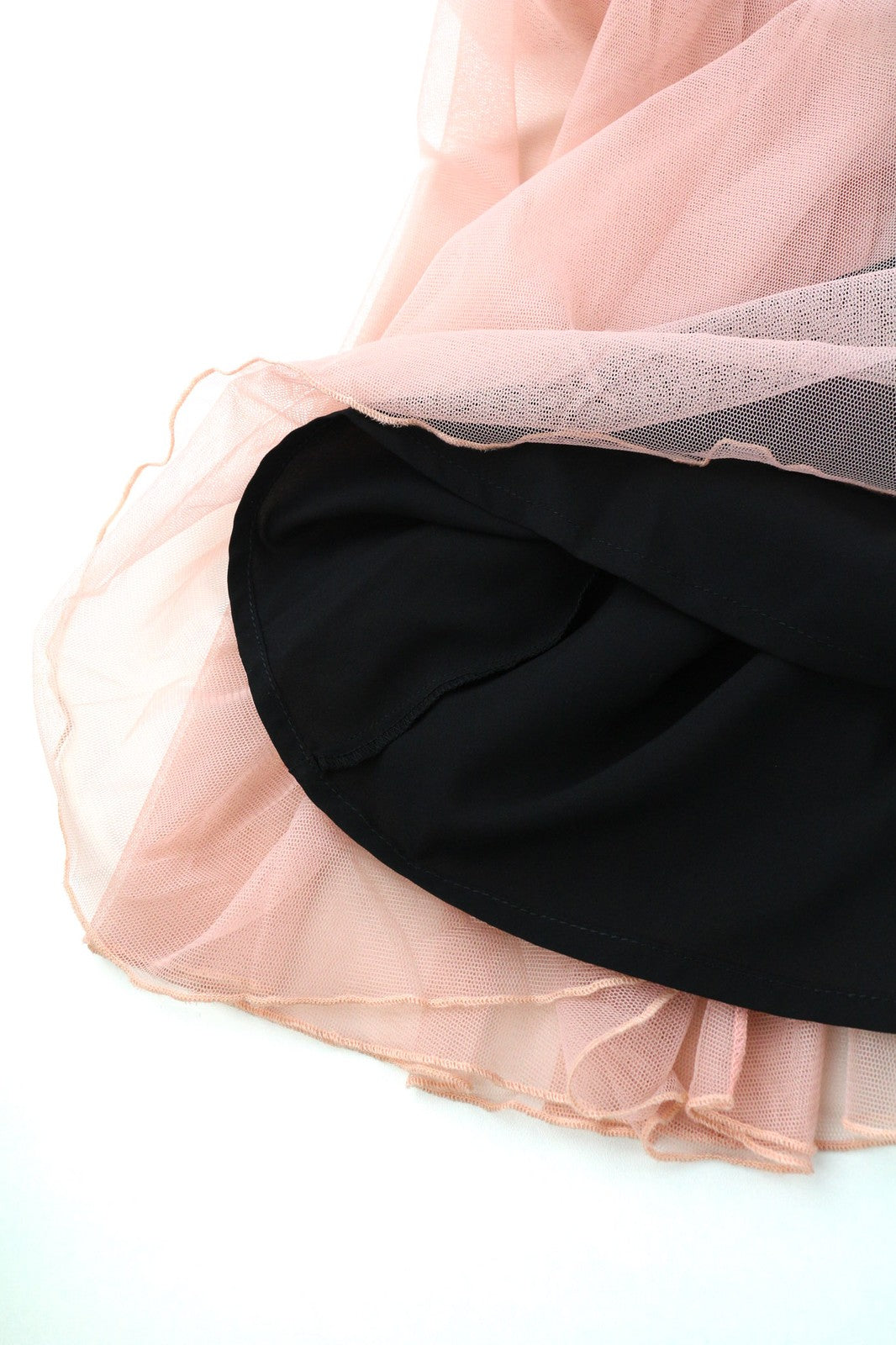 GUGLIELMO CAPONE lėlių moteriška suknelė 42 rožinė be rankovių tiulio su raukiniais ir midi logotipu 