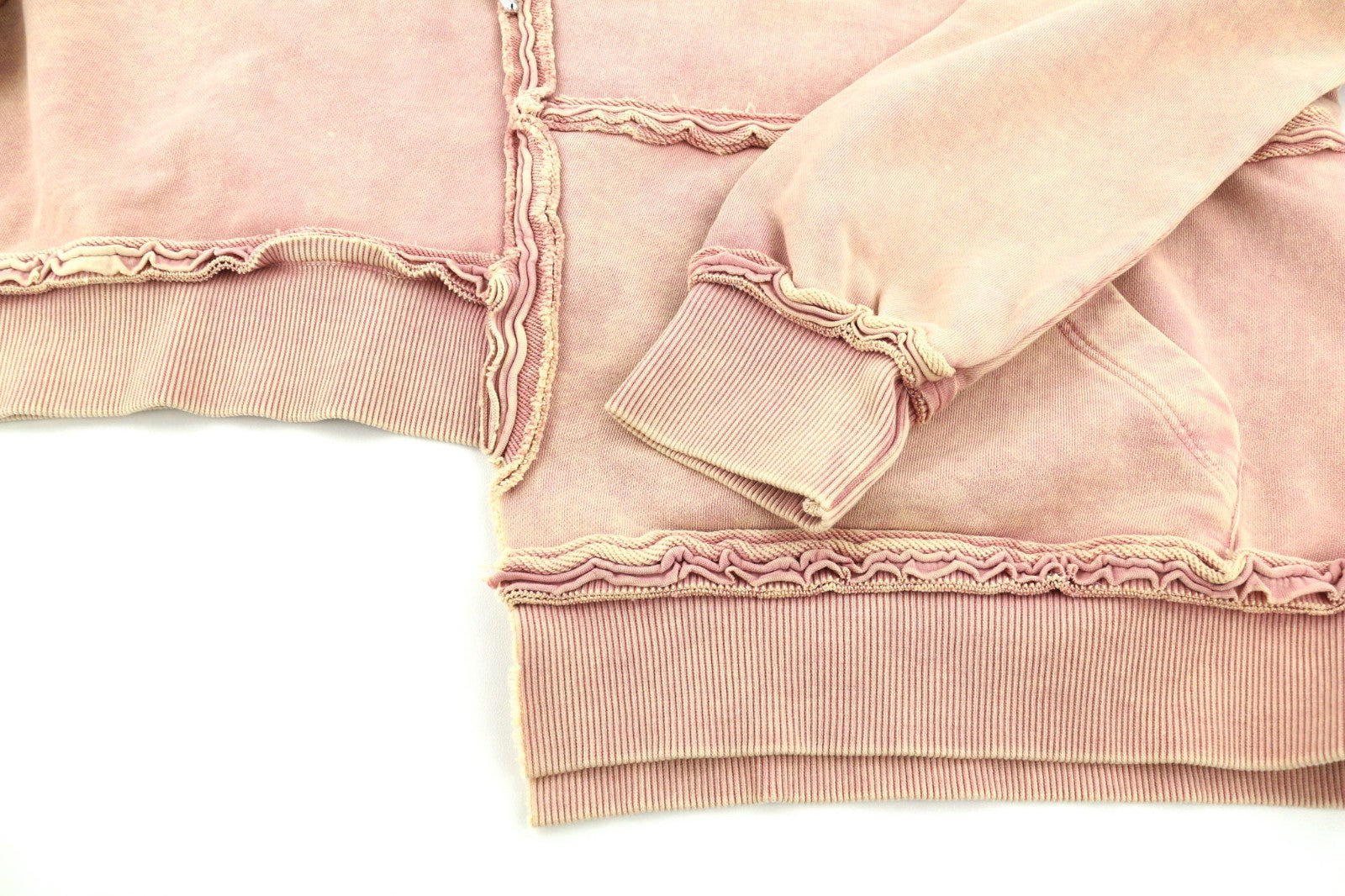 DIESEL F-Mikky Felpa Women's Hoodie S Peach Hood Asym Pocket Strap Logo RRP195