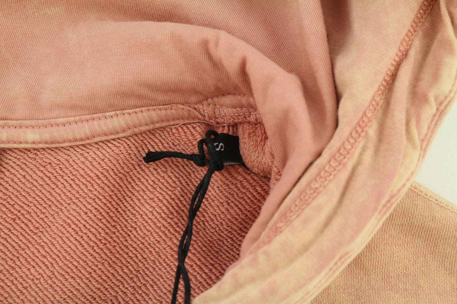 DIESEL F-Mikky Felpa Women's Hoodie S Peach Hood Asym Pocket Strap Logo RRP195