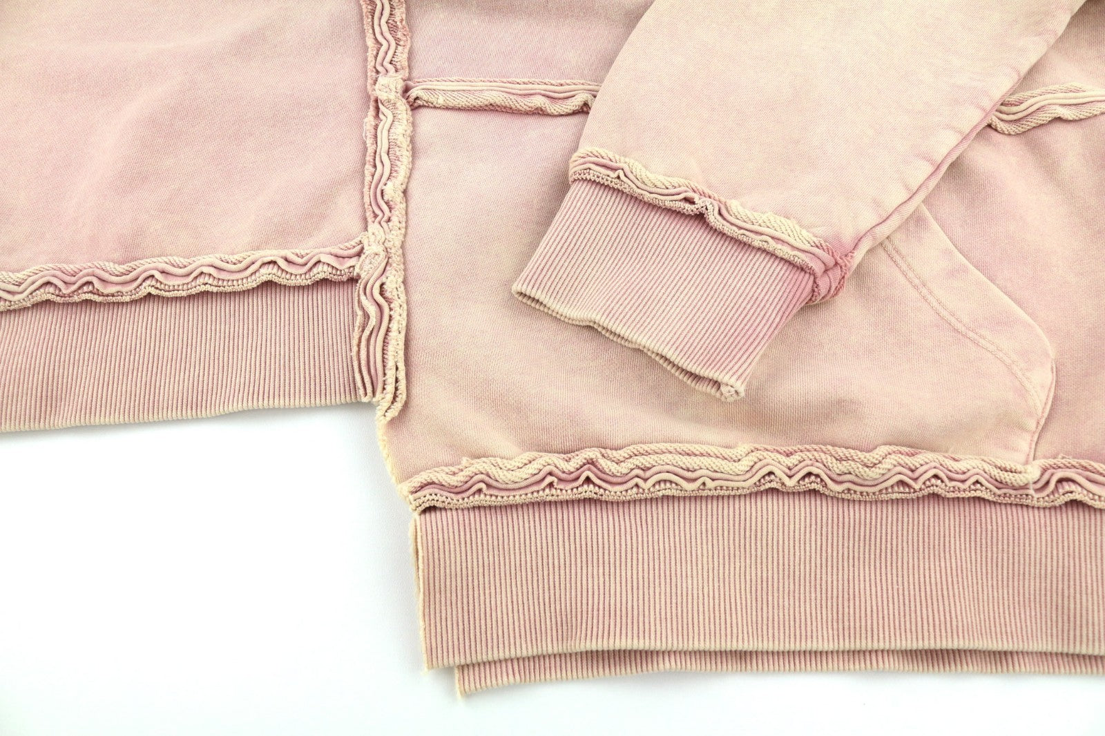 DIESEL F-Mikky Women's Hoodie L Peach Hood Asym Pocket Style Pullover RRP195