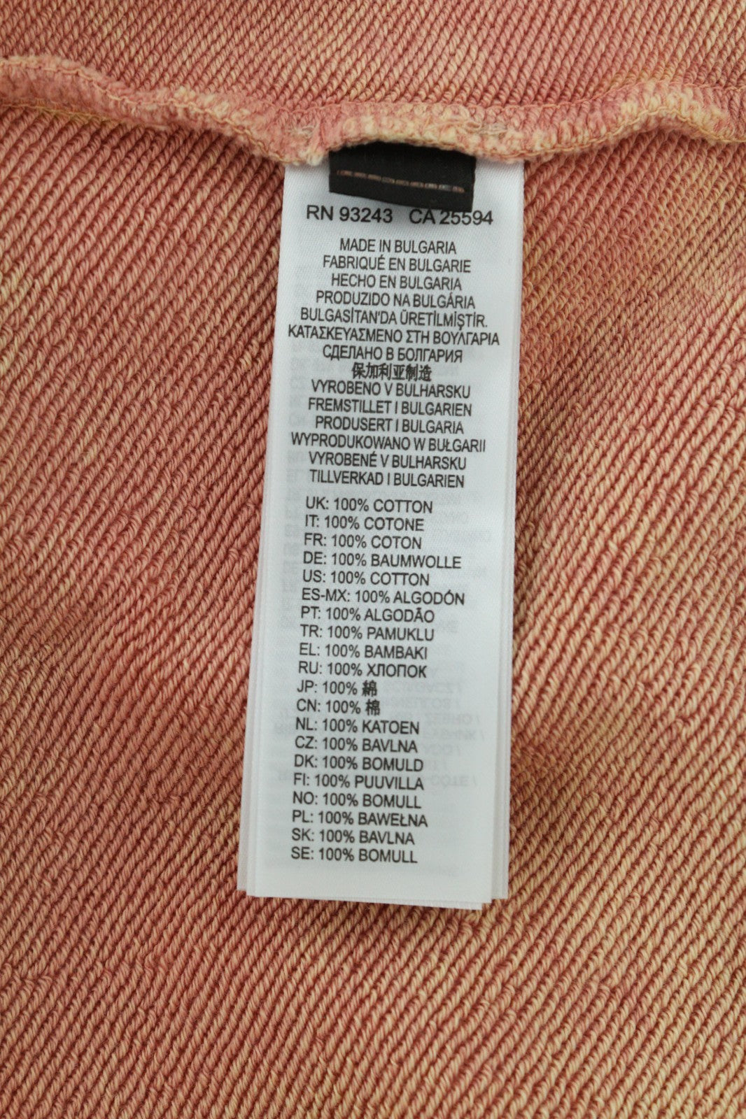 DIESEL F-Mikky Women's Hoodie L Light Peach Hood Asymmetrical Pullover RRP195