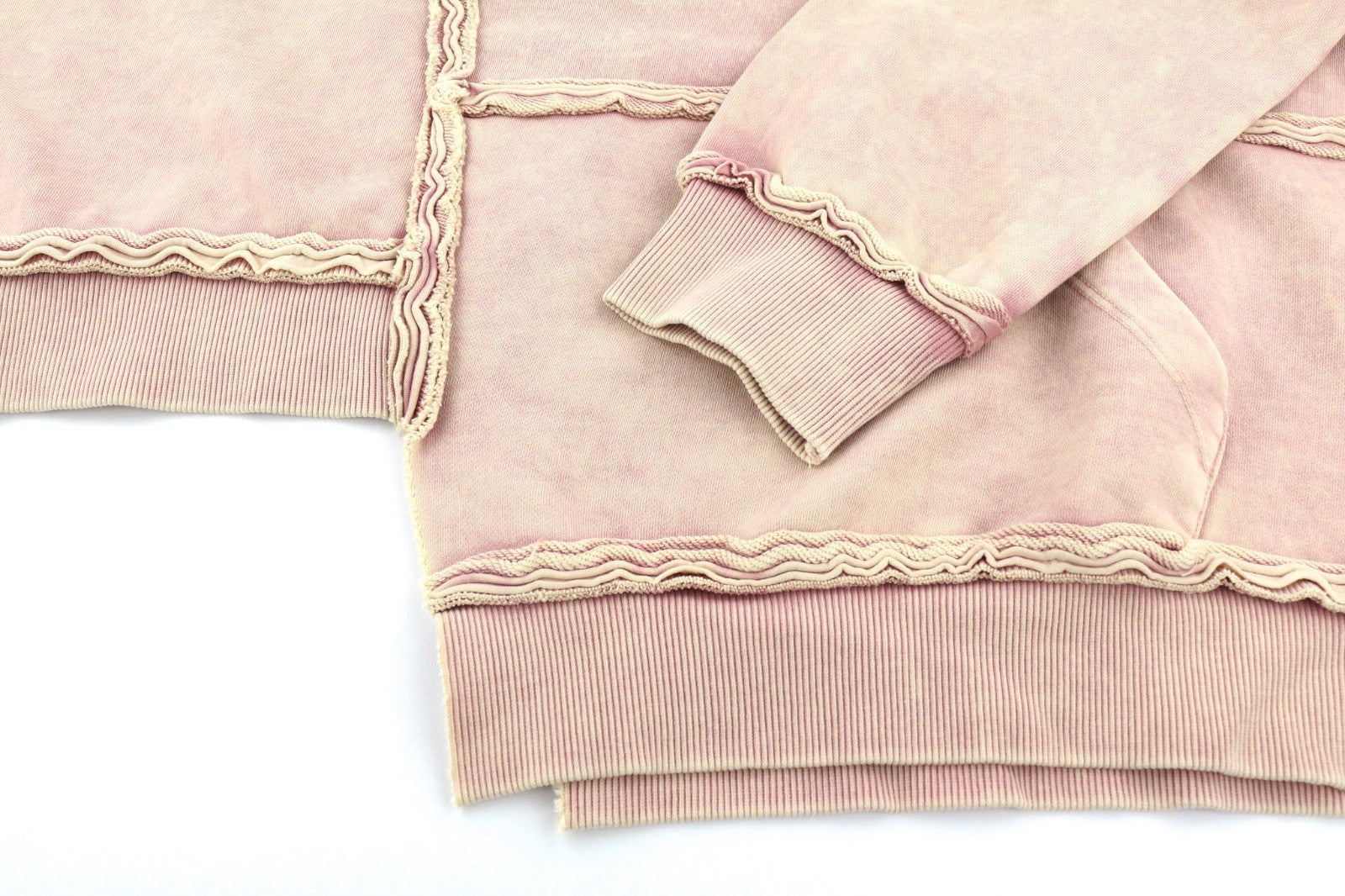 DIESEL F-Mikky Women's Hoodie XL Peach Hood Asym Pocket Everyday Pullover RRP195