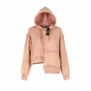 DIESEL F-Mikky Women's Hoodie XL Peach Hood Strap Asym Pocket Design RRP195