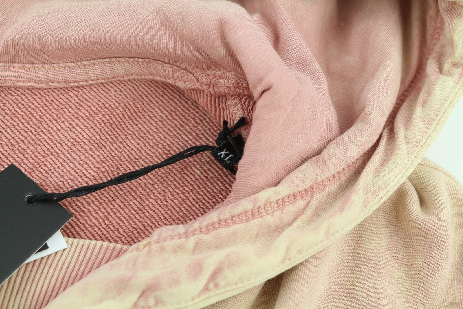 DIESEL F-Mikky Women's Hoodie XL Peach Hood Strap Asym Pocket Design RRP195