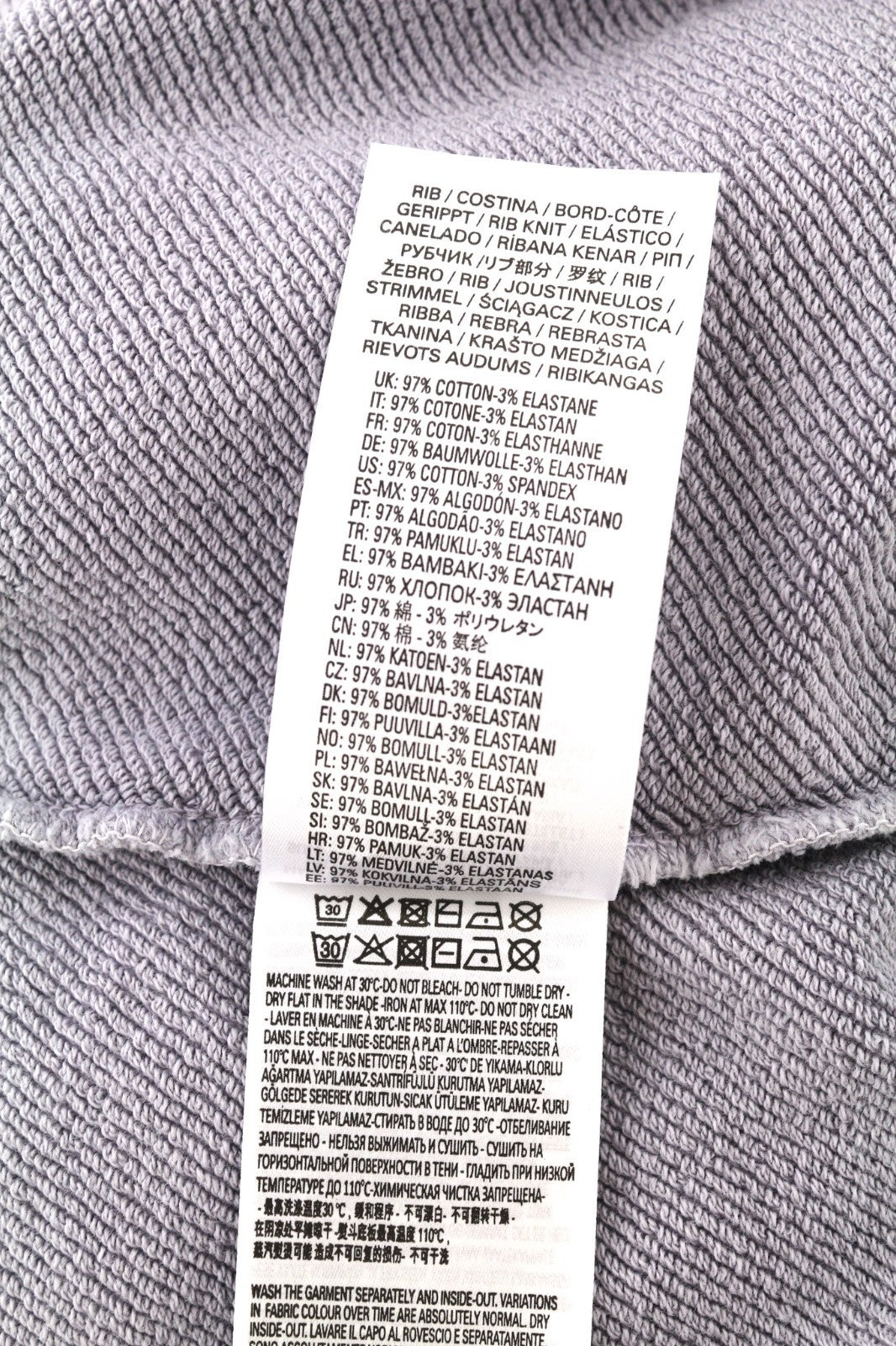 DIESEL F-Magdalena Women's Hoodie XL Purple Washed Hood Strap Pull On RRP175