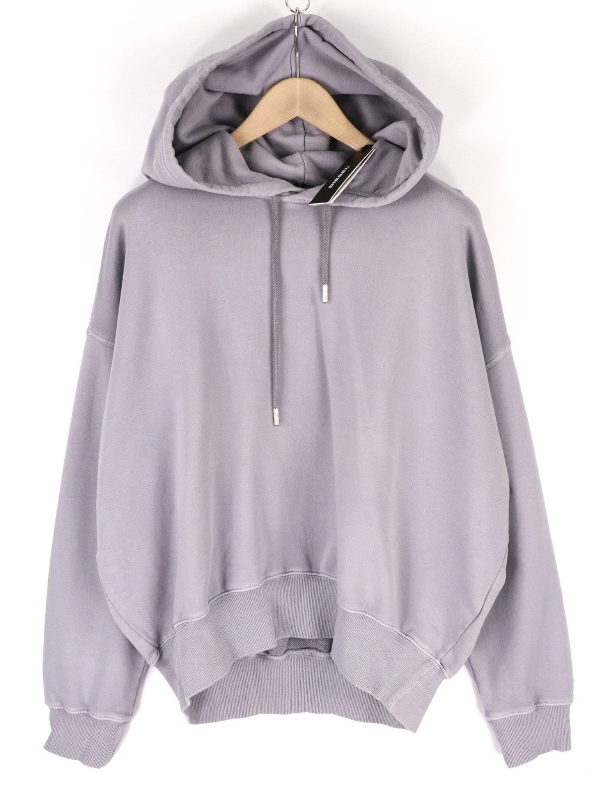 DIESEL F-Magdalena Women's Hoodie XL Purple Washed Hood Strap Pull On RRP175
