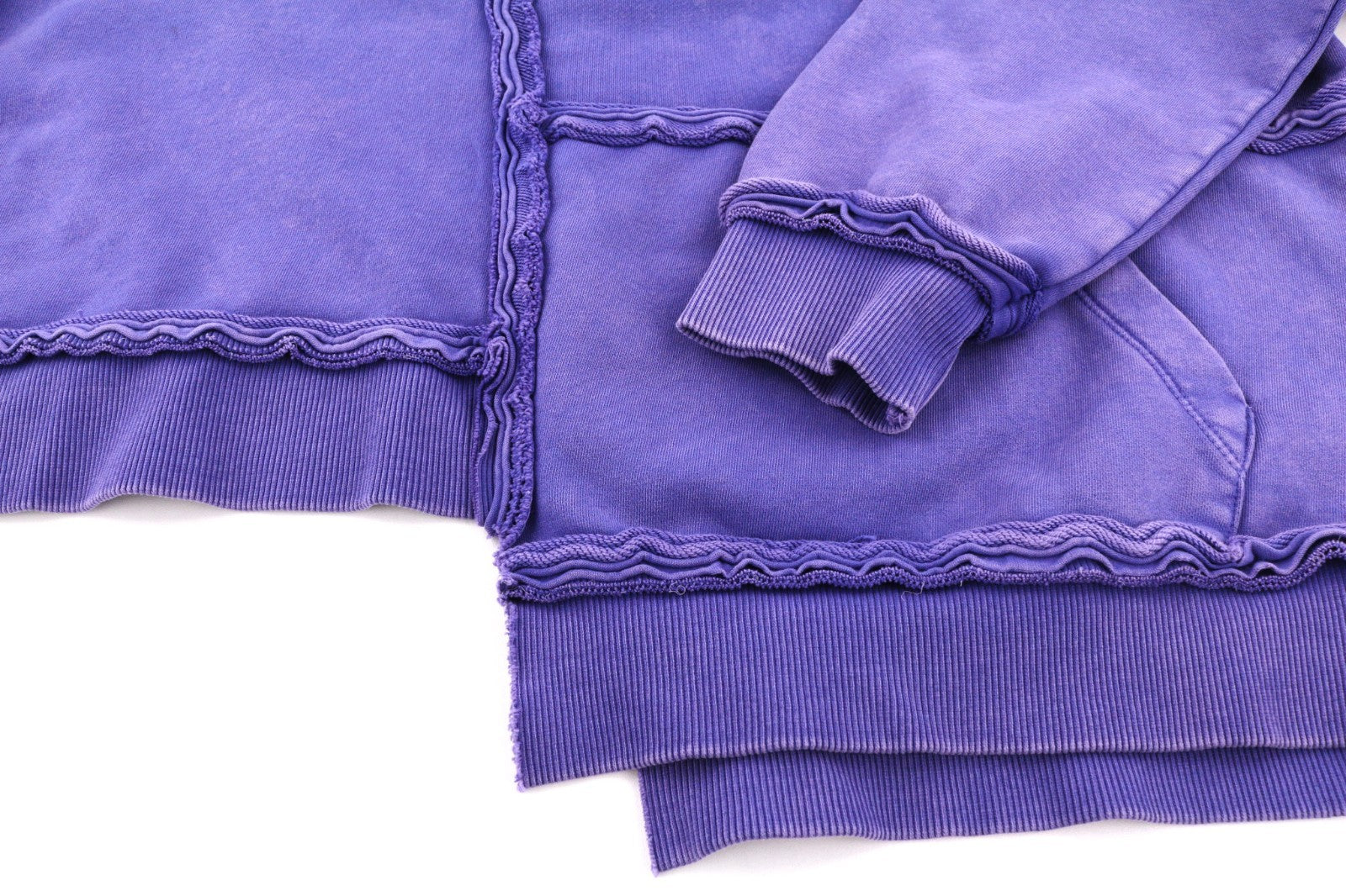 DIESEL F-Mikky Women's Hoodie M Blue Hood Asym Pocket Strap Logo Pullover RRP195