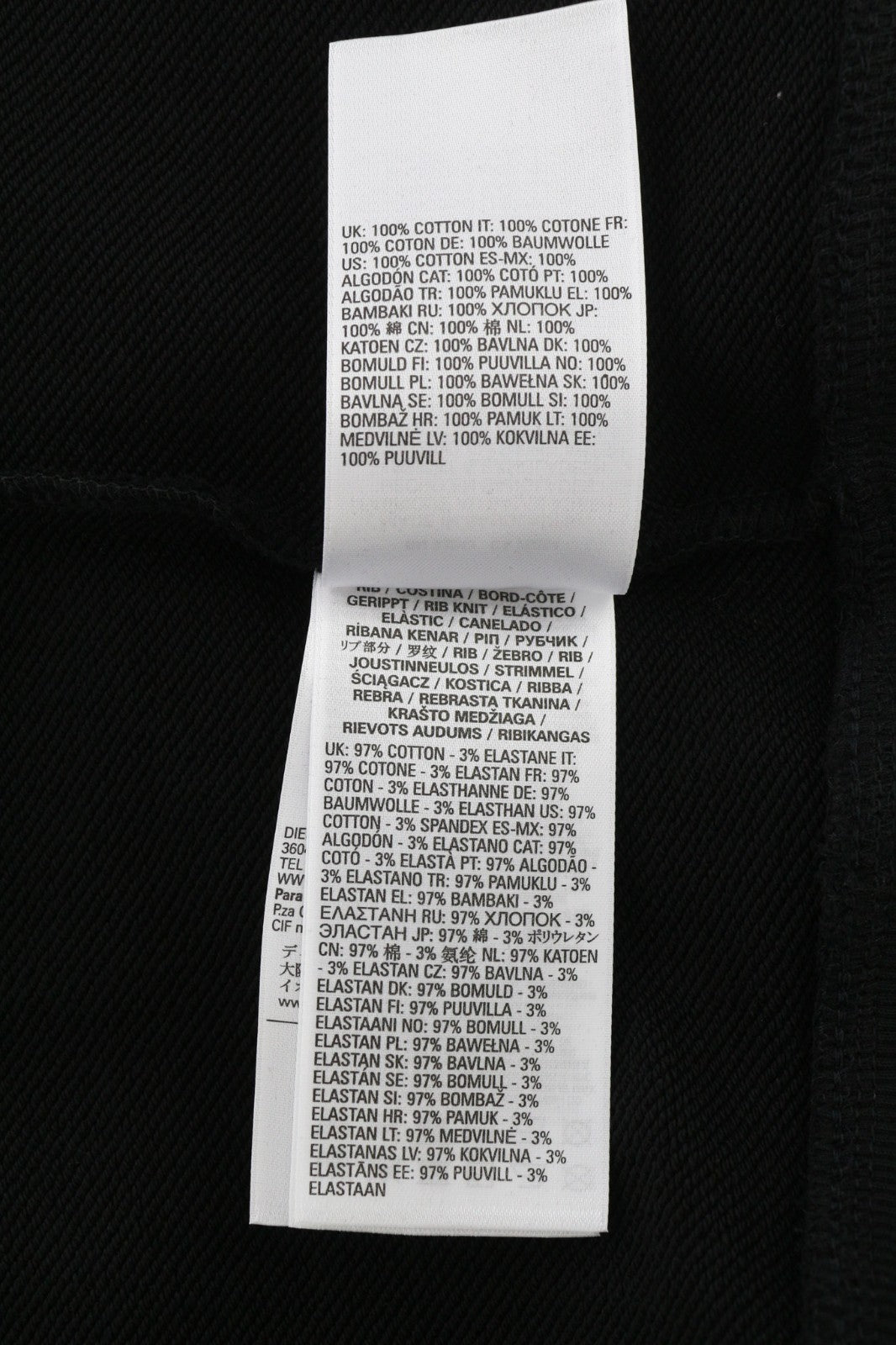 DIESEL F-Reggy-Hood Women's Hoodie M Black Hood Pullover Logo Straps RRP150