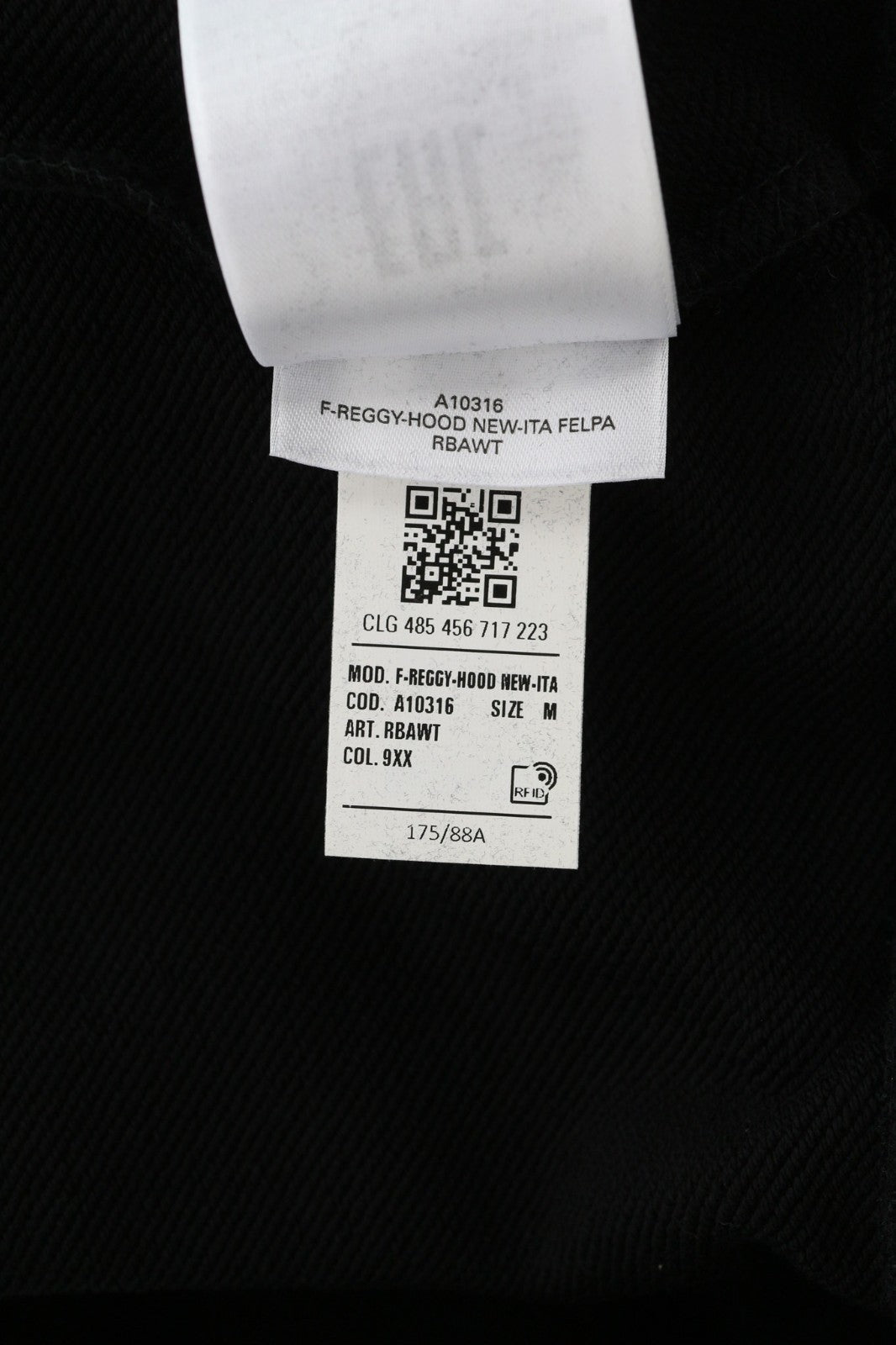 DIESEL F-Reggy-Hood Women's Hoodie M Black Hood Pullover Logo Straps RRP150