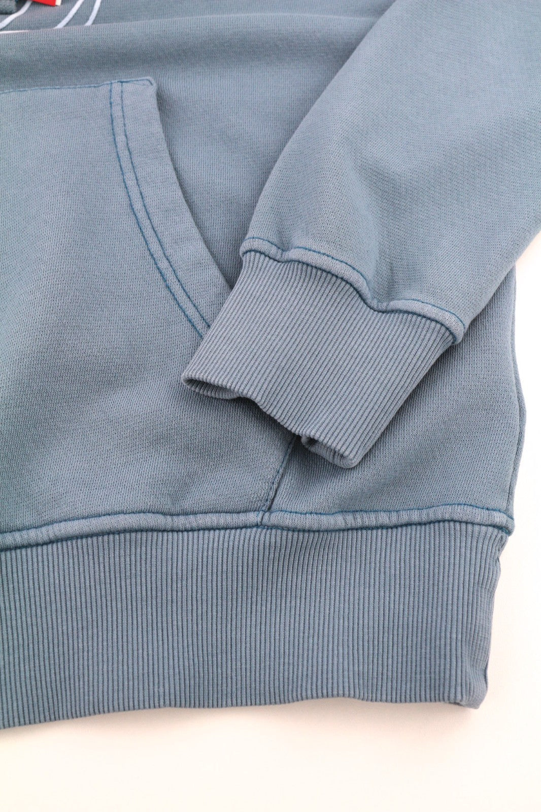 DIESEL S-Ginn-Hood Men's Hoodie S Blue Hood Kangaroo Strap Cotton Logo Pullover