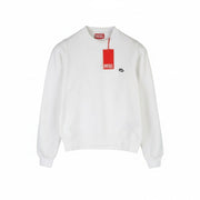DIESEL F-Reggy-Doval Women's Sweatshirt 2XS White Crew Cotton Logo Pullover