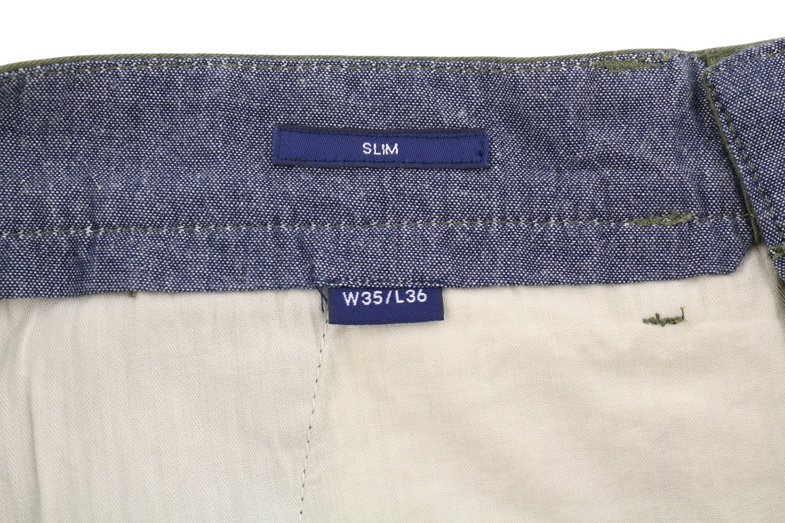 GANT Slim Twill Chinos Men Trousers W35/L36 Racing Green Casual Zip Fly Logo