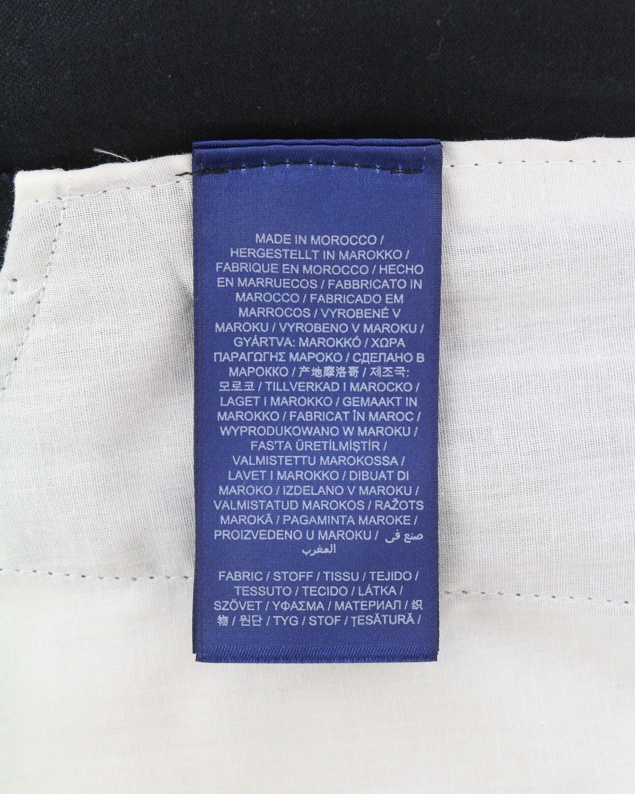 GANT Stretch Linen Men Trousers EU54 Evening Blue Slim Fit Zip Fly Dark Formal