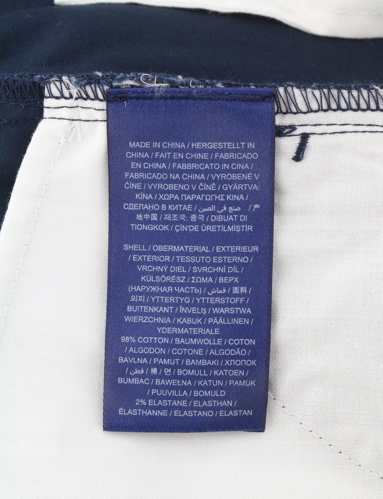 GANT Molsey Brushed Dot Chinos Men Trousers W32/L34 Persian Blue Extra Slim