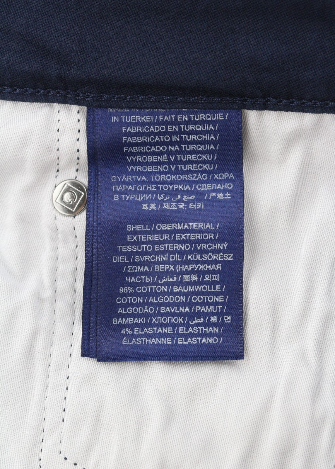 GANT Hayes Dusty Twill vyriškos kelnės W34/L32 Marine Slim Fit, tamsiai laisvalaikio stiliaus 