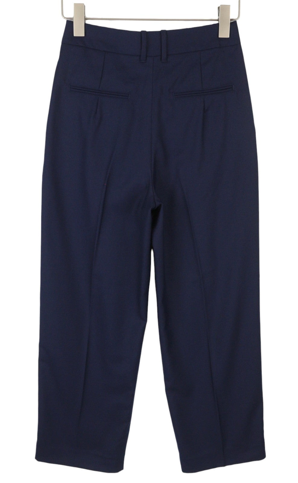 GANT Wool Blend HW Pleated Slack Women Trousers EU36 Evening Blue Straight Leg