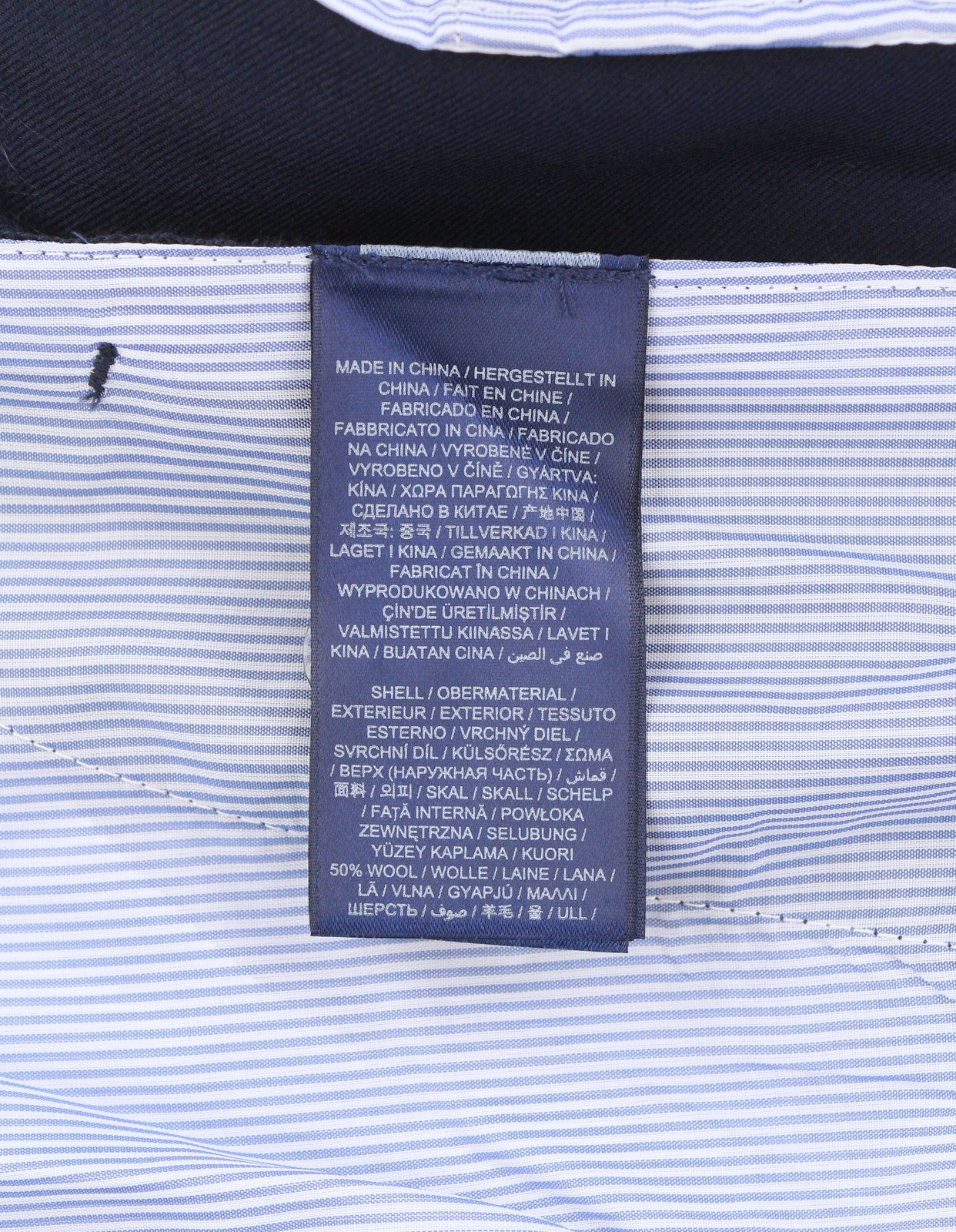 GANT Wool Blend HW Pleated Slack Women Trousers EU36 Evening Blue Straight Leg