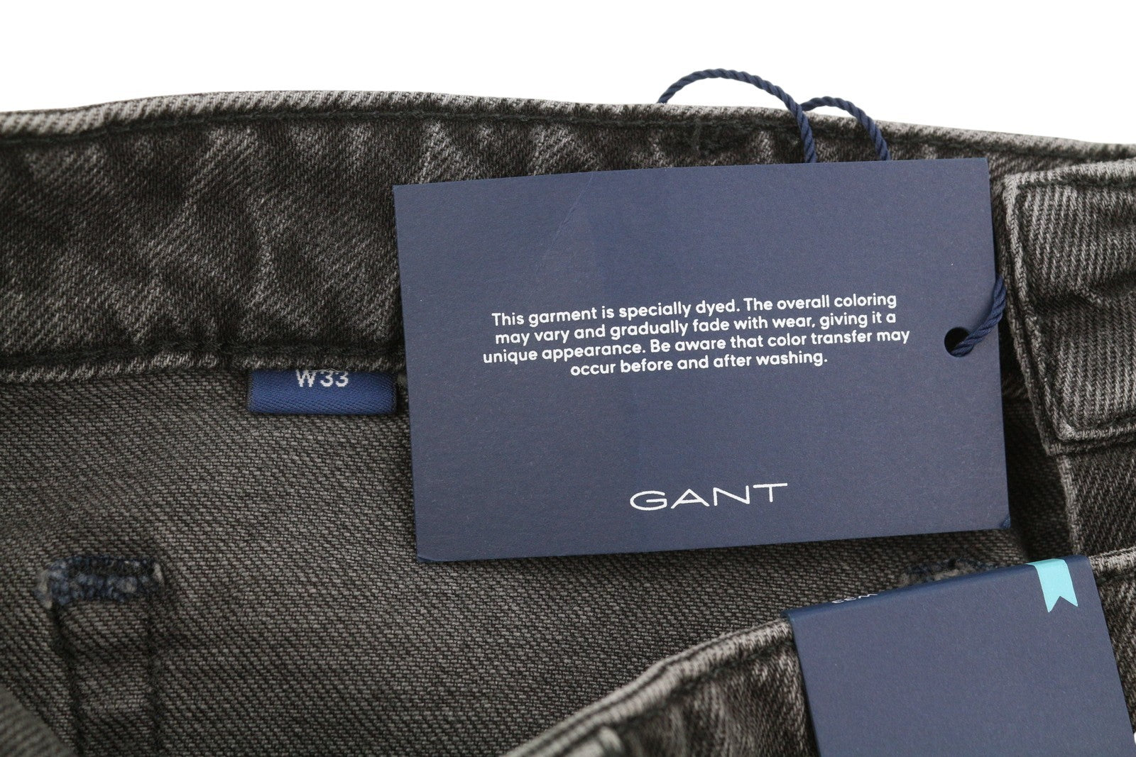 GANT Cropped Flare Women Jeans W33 Black Broken In Faded Denim Ankle Zip Fly