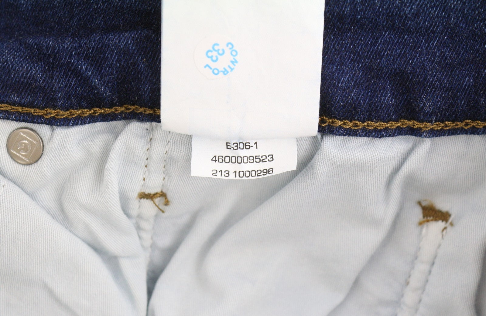 GANT Maxen Retro Shield vyriški džinsai W34/L36 tamsiai mėlyni ūsuoti, aptempti 