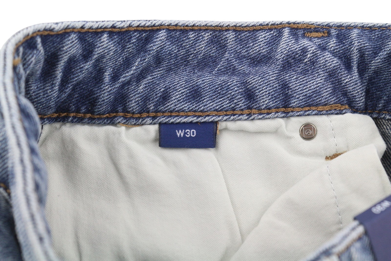 GANT HW Relaxed Straight Rip moteriški džinsai W30 Mid Blue Vintage Faded Distress 