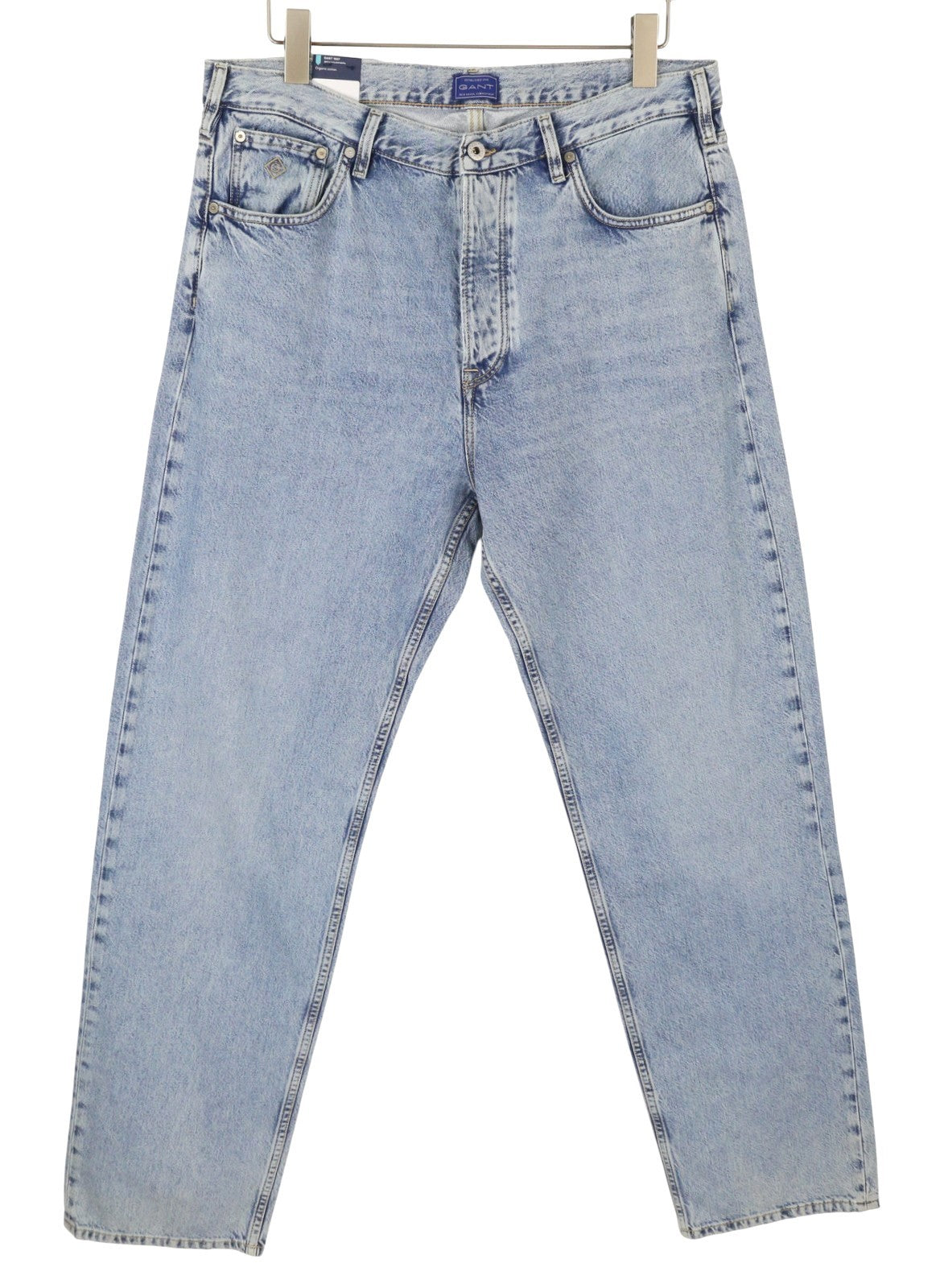 GANT Relaxed Classic Men Jeans W35/L34 Light Blue Broken In Faded Tapered Fit