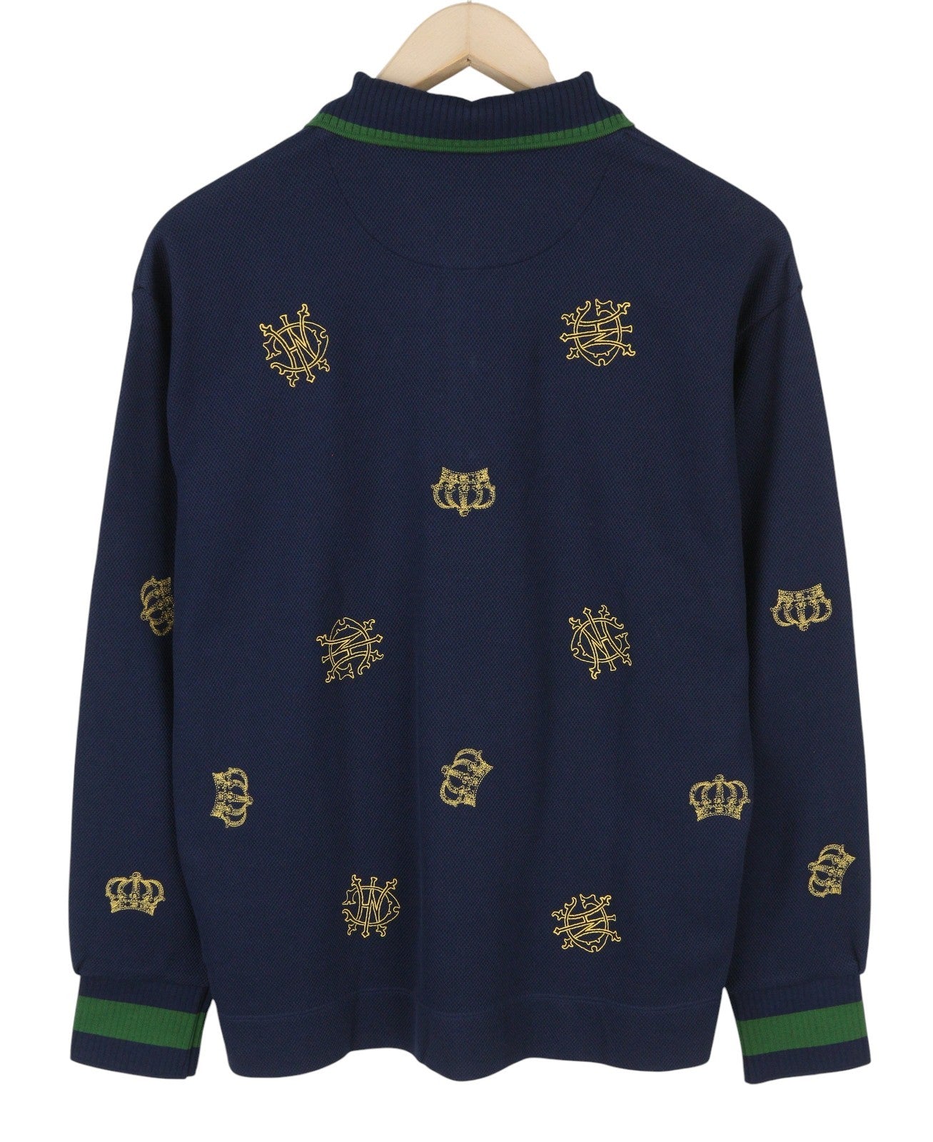 GANT Crowns Heavy Rugger Women Sweatshirt M Evening Blue Crown Embroidered