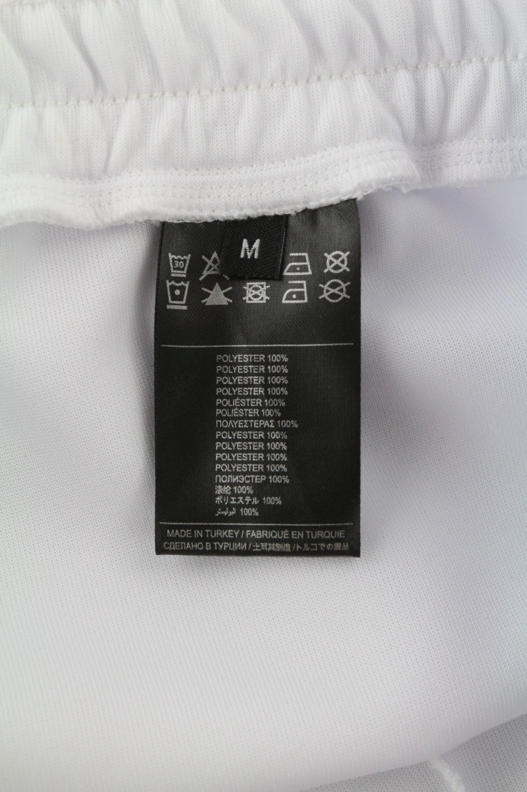 RICHMOND vyriškas sportinis kostiumas M, baltas, dviejų dalių, su užtraukiamais užtrauktukais, logotipu ir elastingu juosmeniu. 