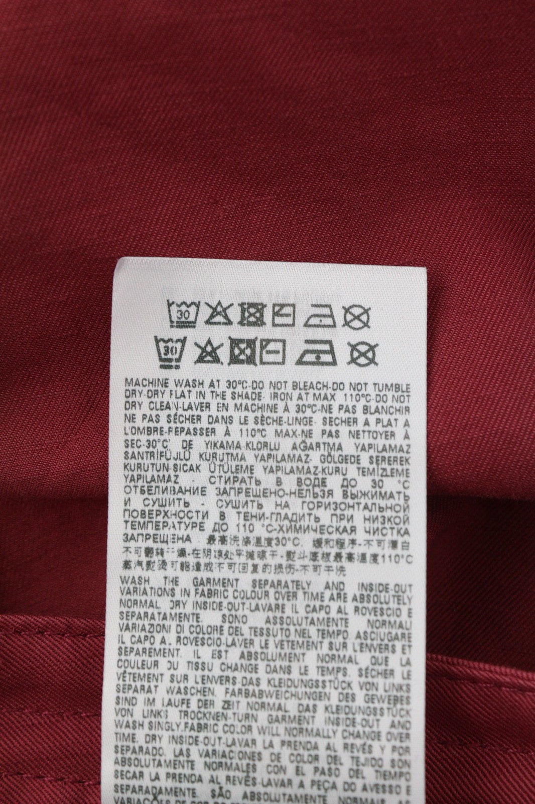 DIESEL P-Giulia Women's Trousers W28 Burgundy Linen Cargo Wide Fit RRP300