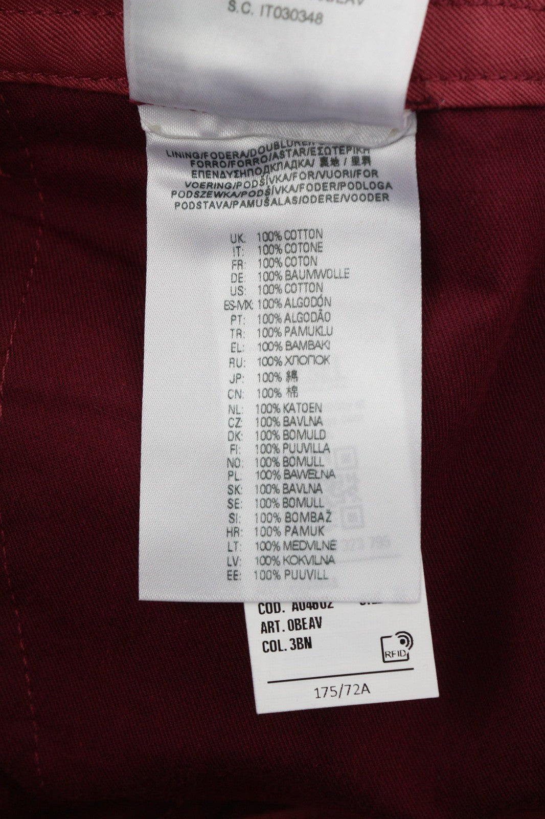 DIESEL P-Giulia Women's Trousers W28 Burgundy Linen Cargo Wide Fit RRP300