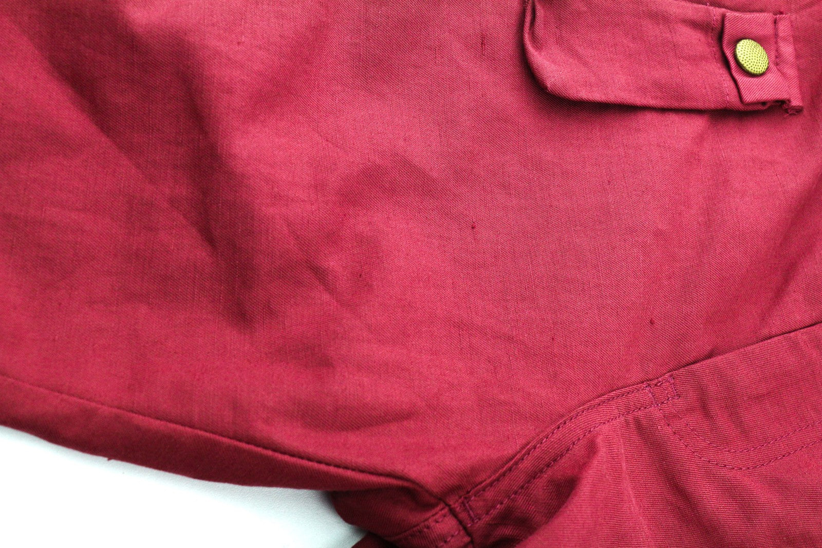 DIESEL P-Giulia Women's Trousers W28 Burgundy Linen Cargo Wide Fit RRP300