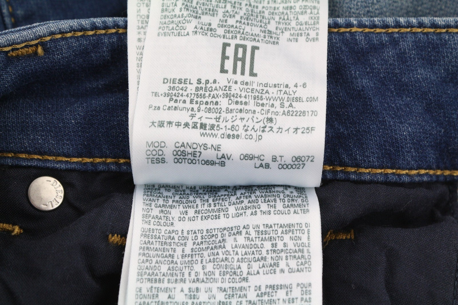 DIESEL Candys Jogg 069HC Women's Jeans W25 Washed Sweat Boyfriend RRP190