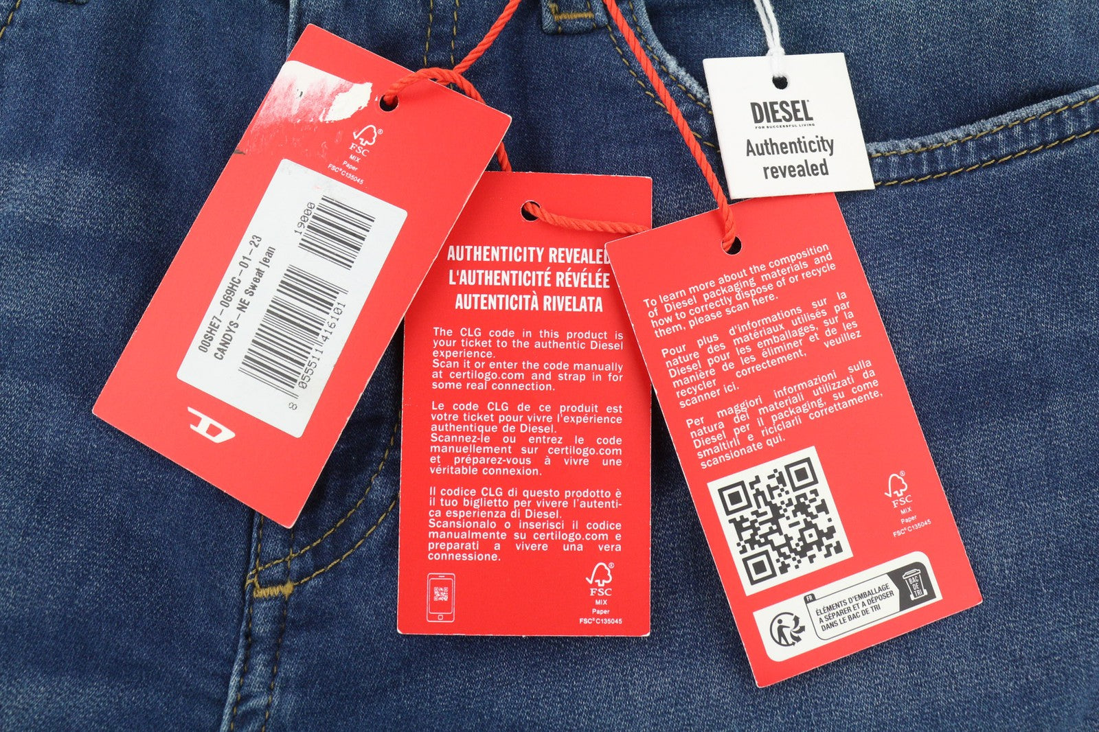 DIESEL Candys Jogg 069HC Women's Jeans W23 Relaxed Sweat Boyfriend RRP190