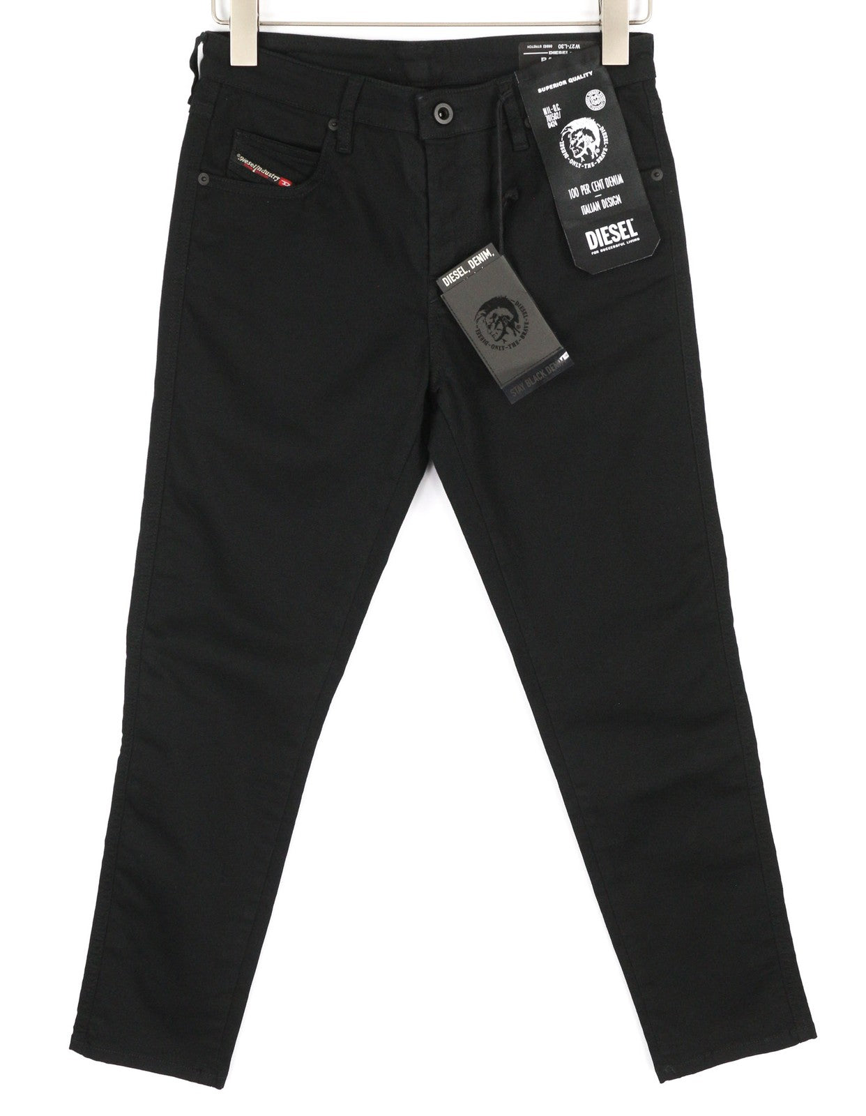 DIESEL Babhila 069EI Women's Jeans W27 Black Slim Regular Waist Stretch Button