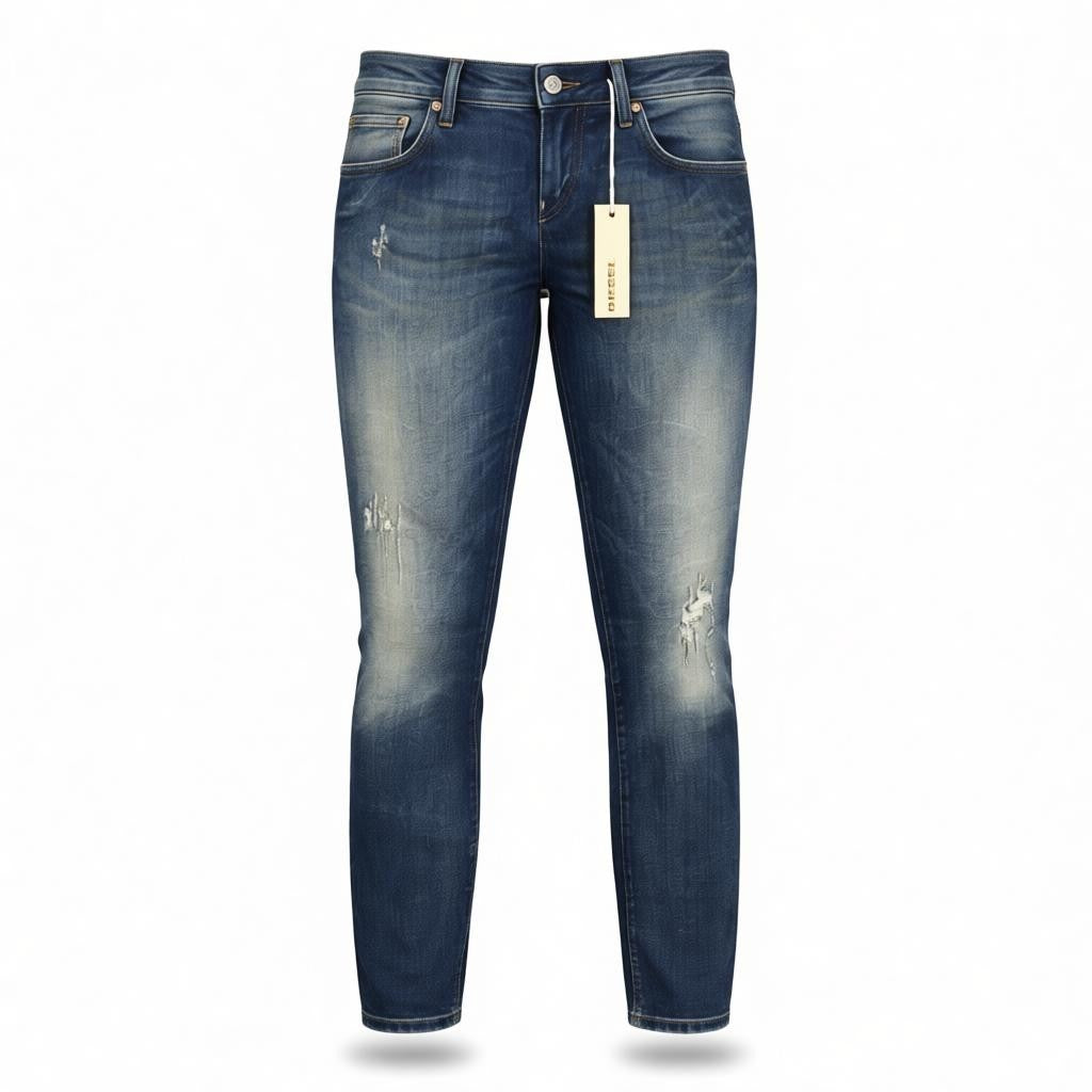 DIESEL Grupee 0838T Women's Jeans W26/L32 Super Skinny Low Waist Stretch Blue