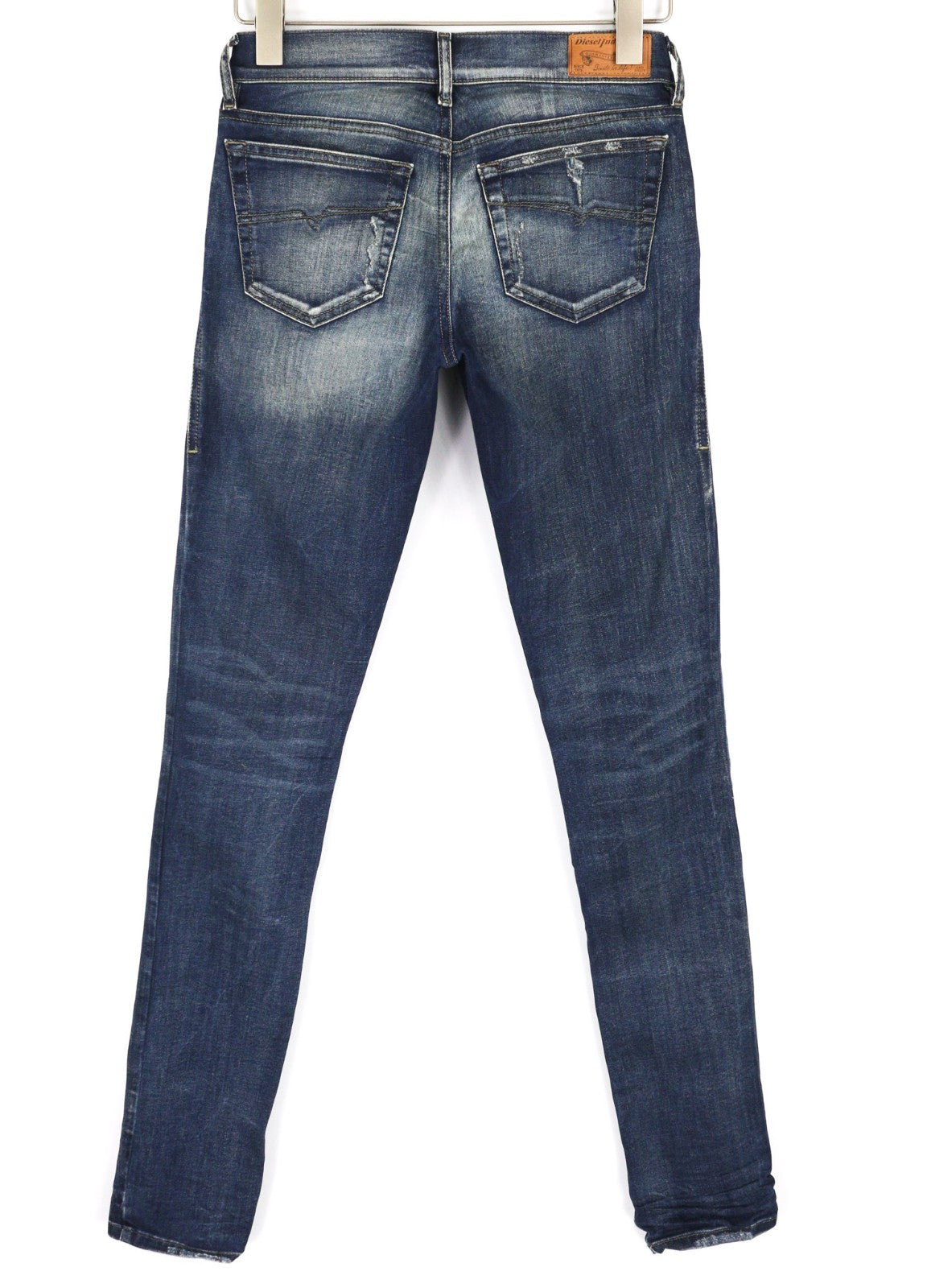 DIESEL Grupee 0838T Women's Jeans W26/L32 Super Skinny Low Waist Stretch Blue