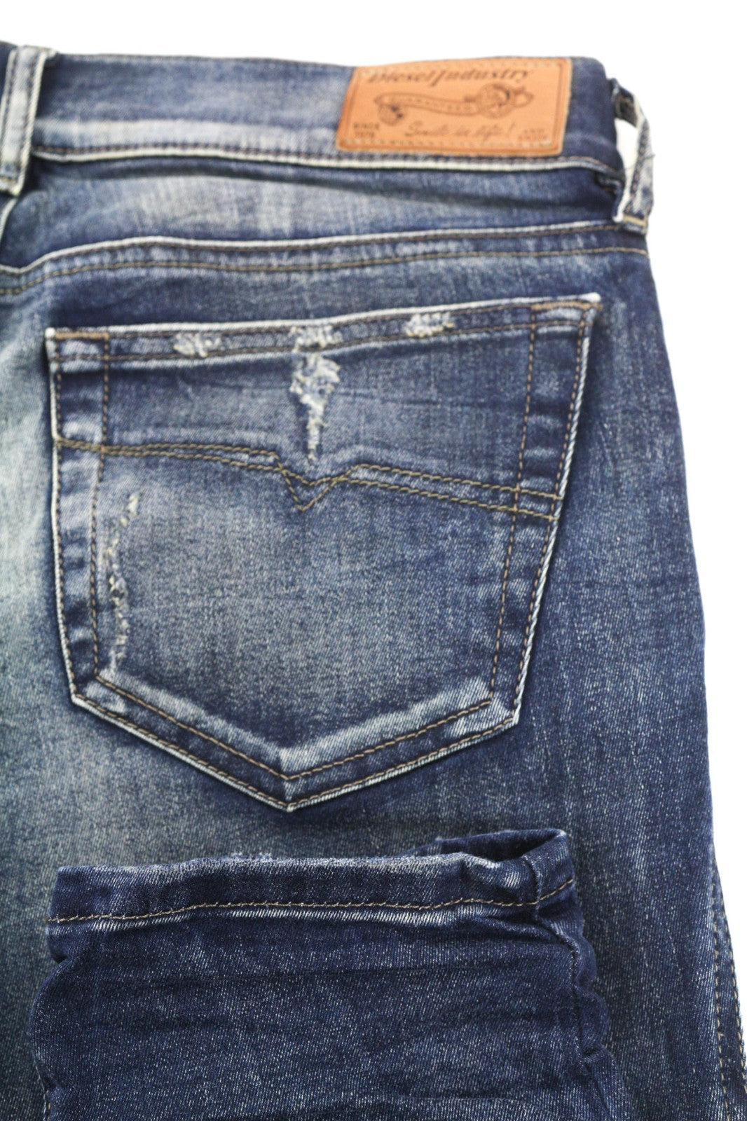 DIESEL Grupee 0838T Women's Jeans W26/L32 Super Skinny Low Waist Stretch Blue