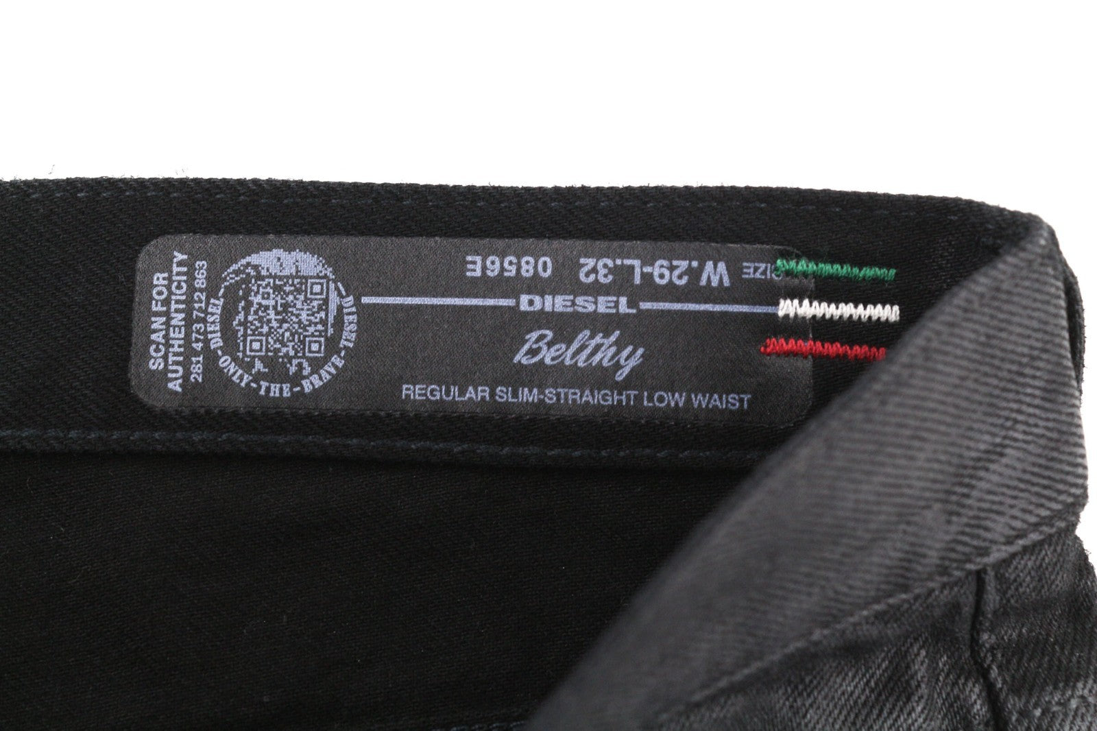 DIESEL Belthy 0856E Women's Jeans W29/L32 Coated Slim Straight Low  RRP250