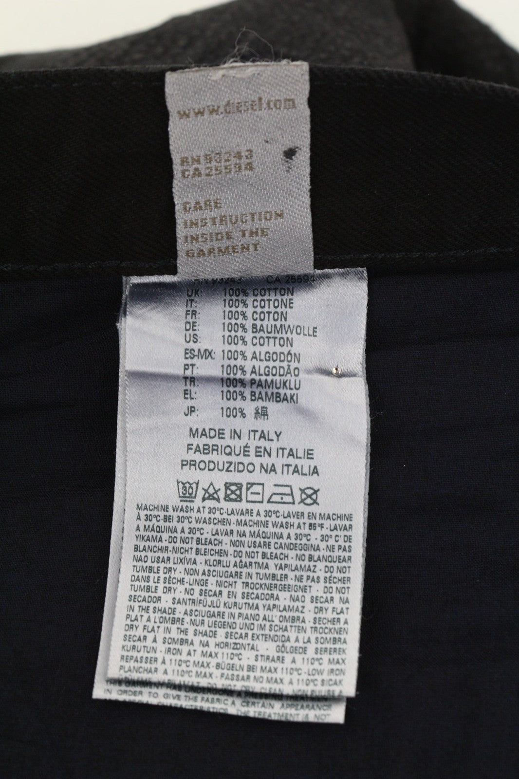 DIESEL Belthy 0856E Women's Jeans W27/L32 Coated Slim Straight Zip RRP250