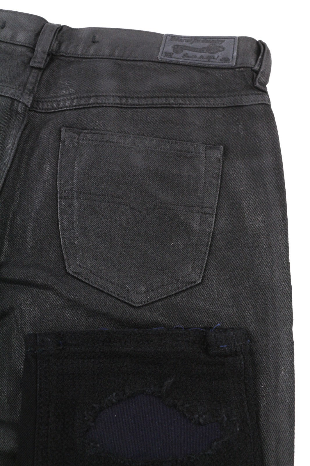 DIESEL Belthy 0856E Women's Jeans W27/L32 Coated Slim Straight Zip RRP250