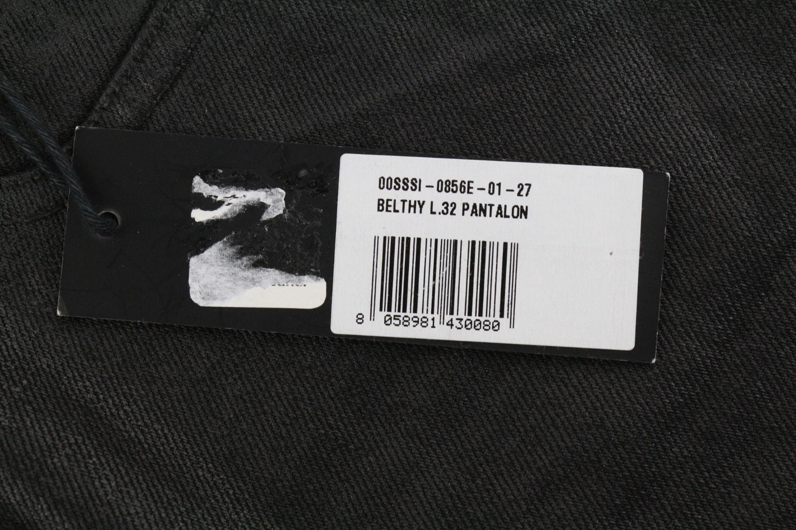 DIESEL Belthy 0856E Women's Jeans W27/L32 Coated Slim Straight Zip RRP250