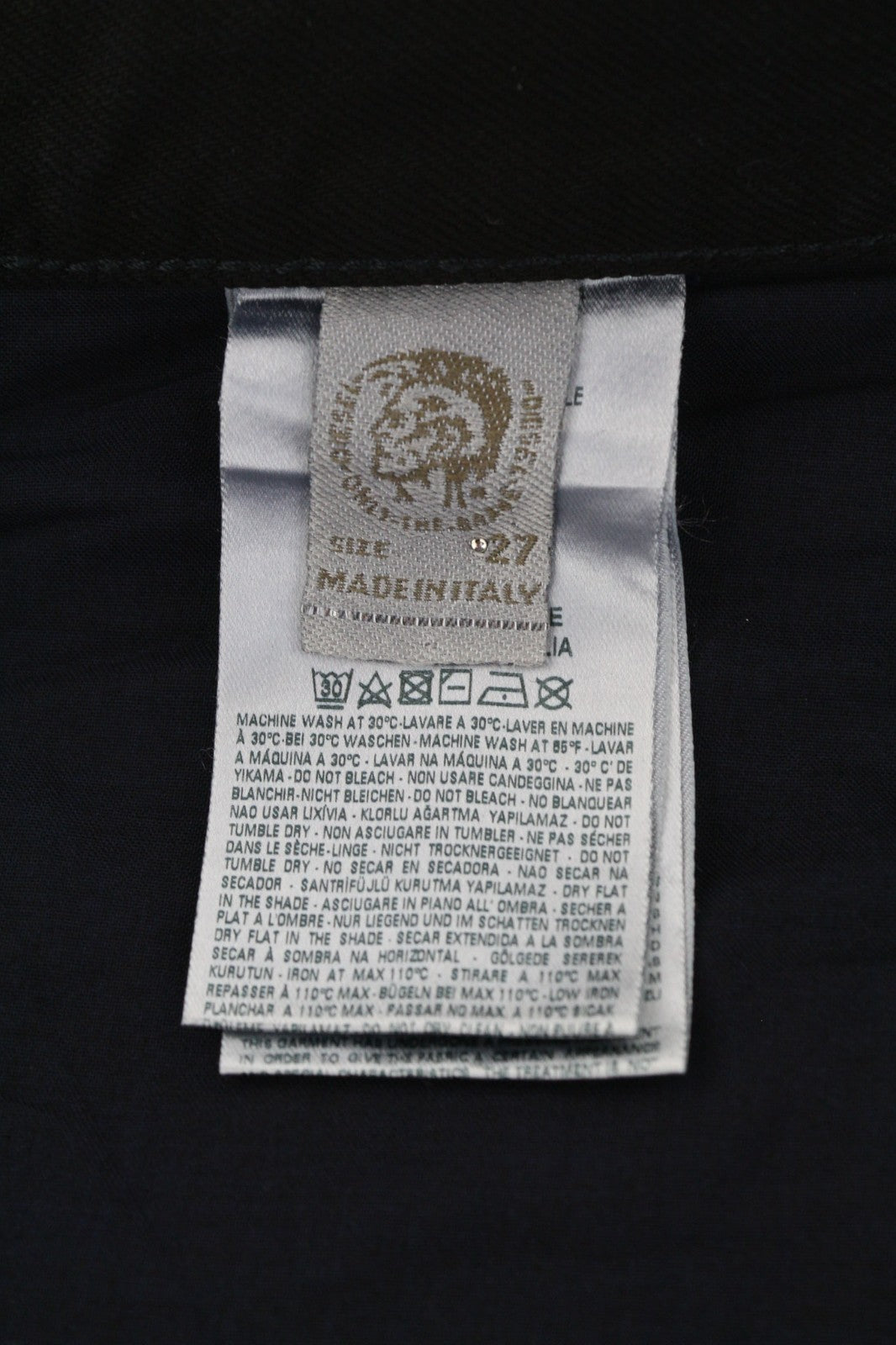 DIESEL Belthy 0856E Women's Jeans W27/L32 Coated Slim Straight Zip RRP250