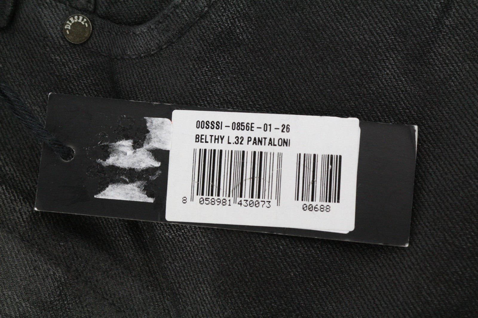 DIESEL Belthy 0856E Women's Jeans W26/L32 Coated Regular Slim Straight RRP250