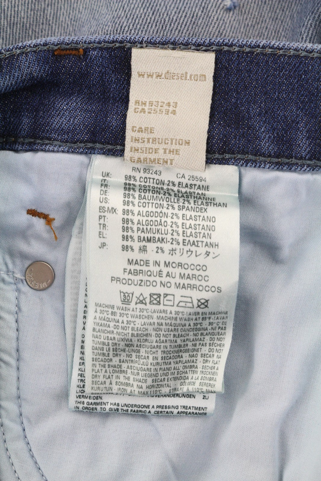 DIESEL Belthy-Ankle 084LR Women's Jeans W26/L30 D.N.A. Slim Straight RRP200