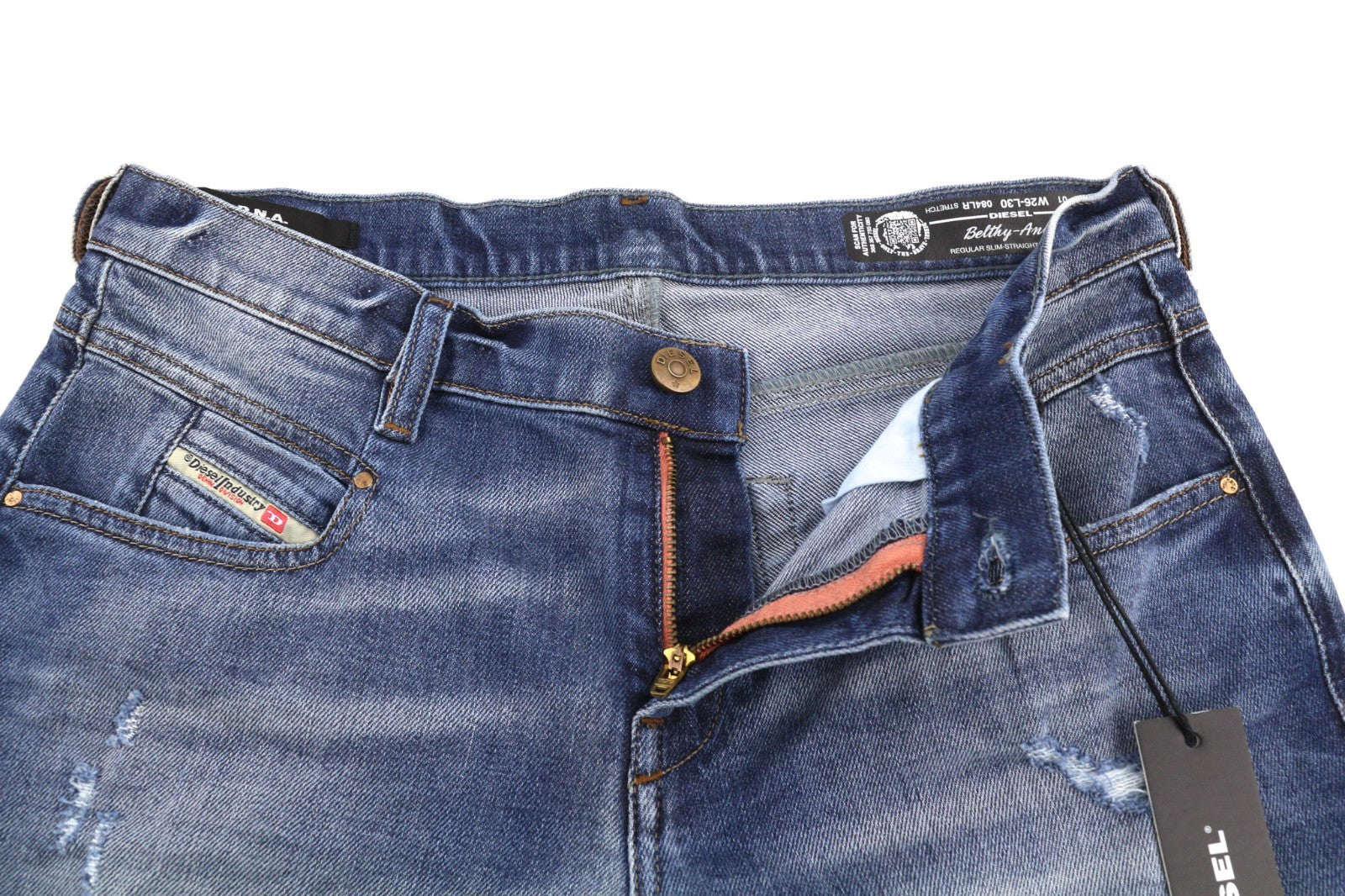 DIESEL Belthy-Ankle 084LR Women's Jeans W26/L30 D.N.A. Slim Straight RRP200