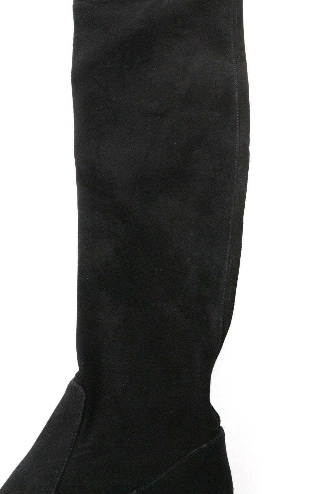 MAJE Flikuio Women's Boots UK4 Black Leather Thigh High Elastic Thin Heel