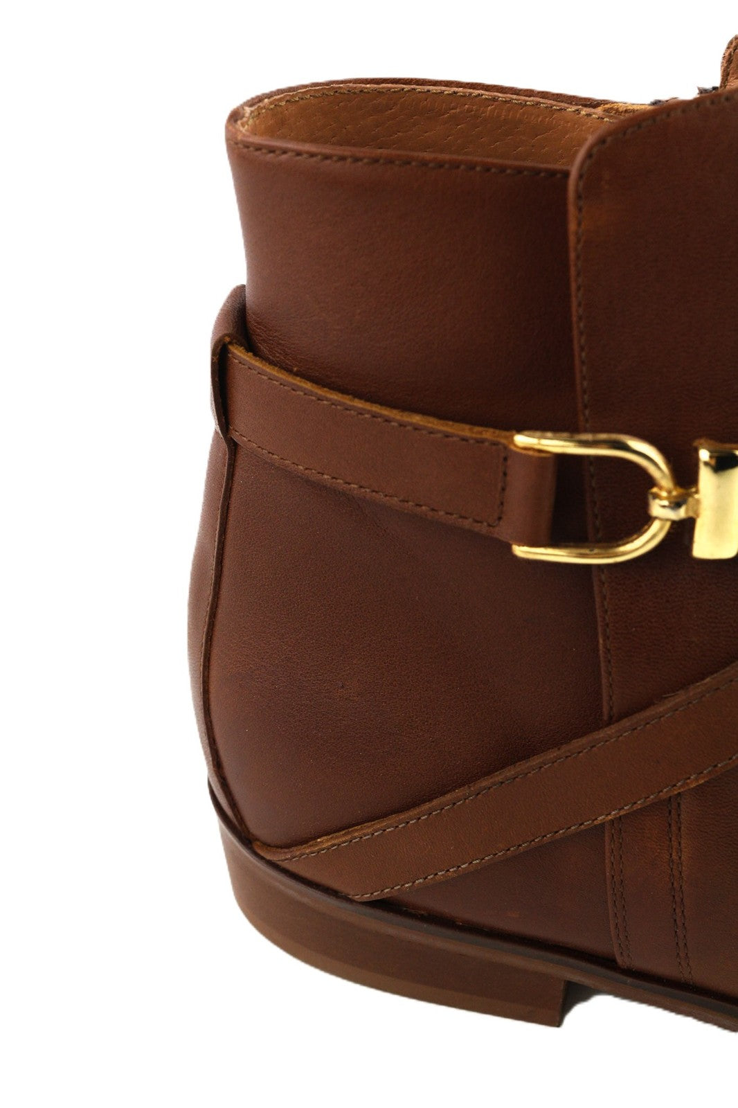 JONAK Women's Boots UK7.5 EU40 Brown Leather Almond Toe Ankle Zip Logo