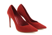 COSMOPARIS Avelia/Nub Rubis Women's Heels UK3.5 EU36 Red Suede Pointed Pumps