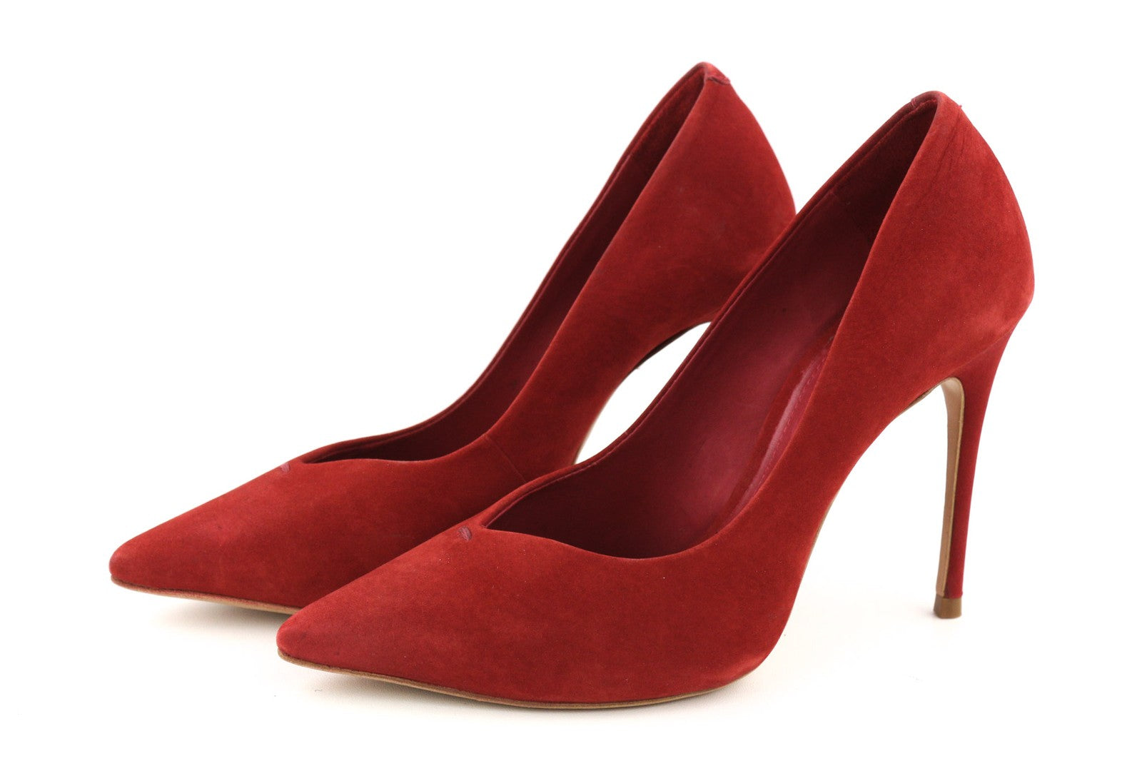COSMOPARIS Avelia/Nub Rubis Women's Heels UK3.5 EU36 Red Suede Pointed Pumps